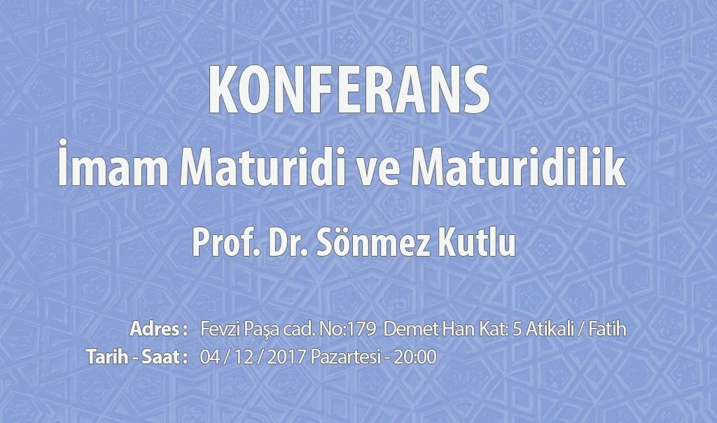 2017.12.03 konferans imam maturidi