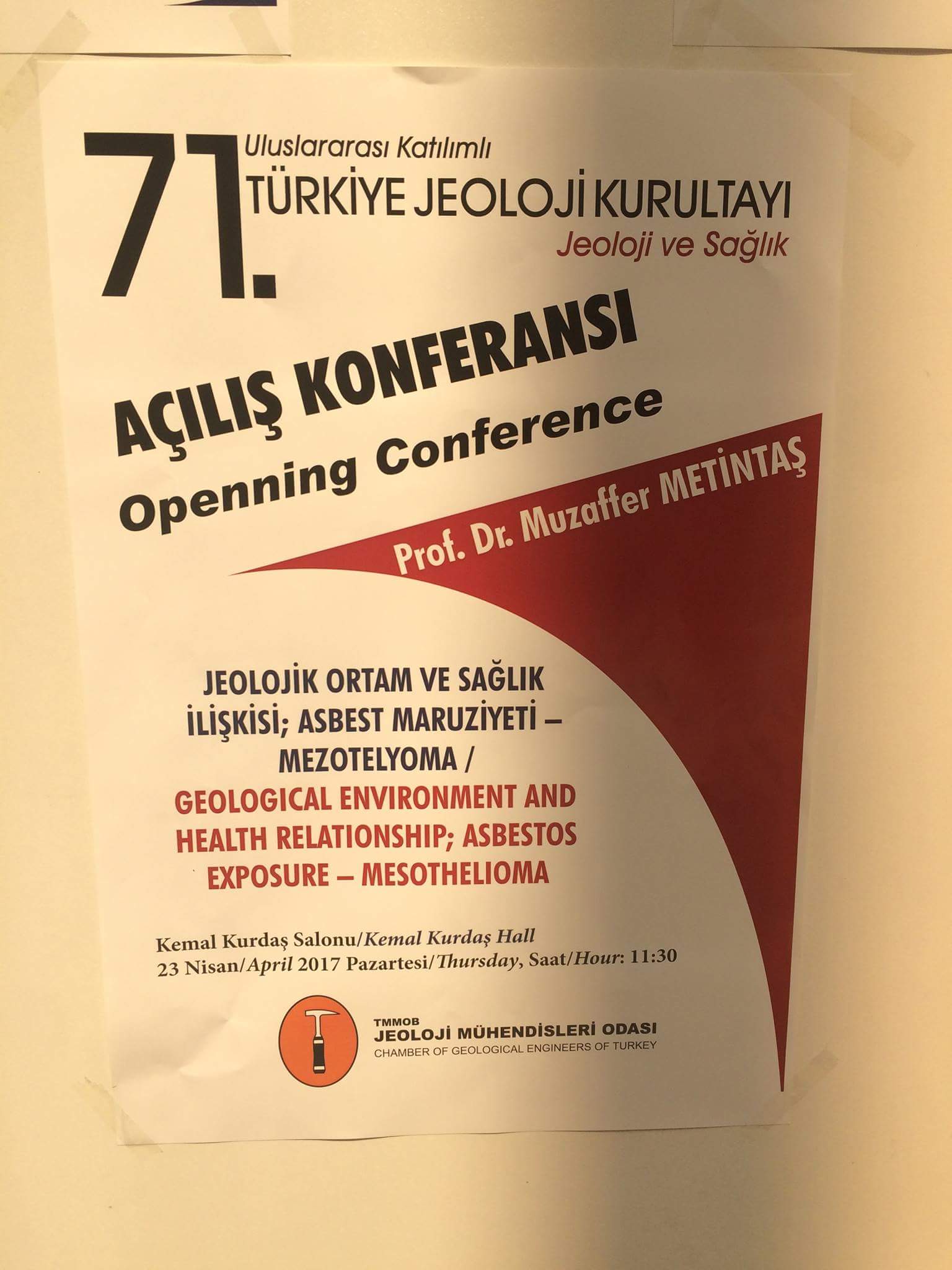 2018.04.23 71 nci Turkiye Jeoloji Kurultayı