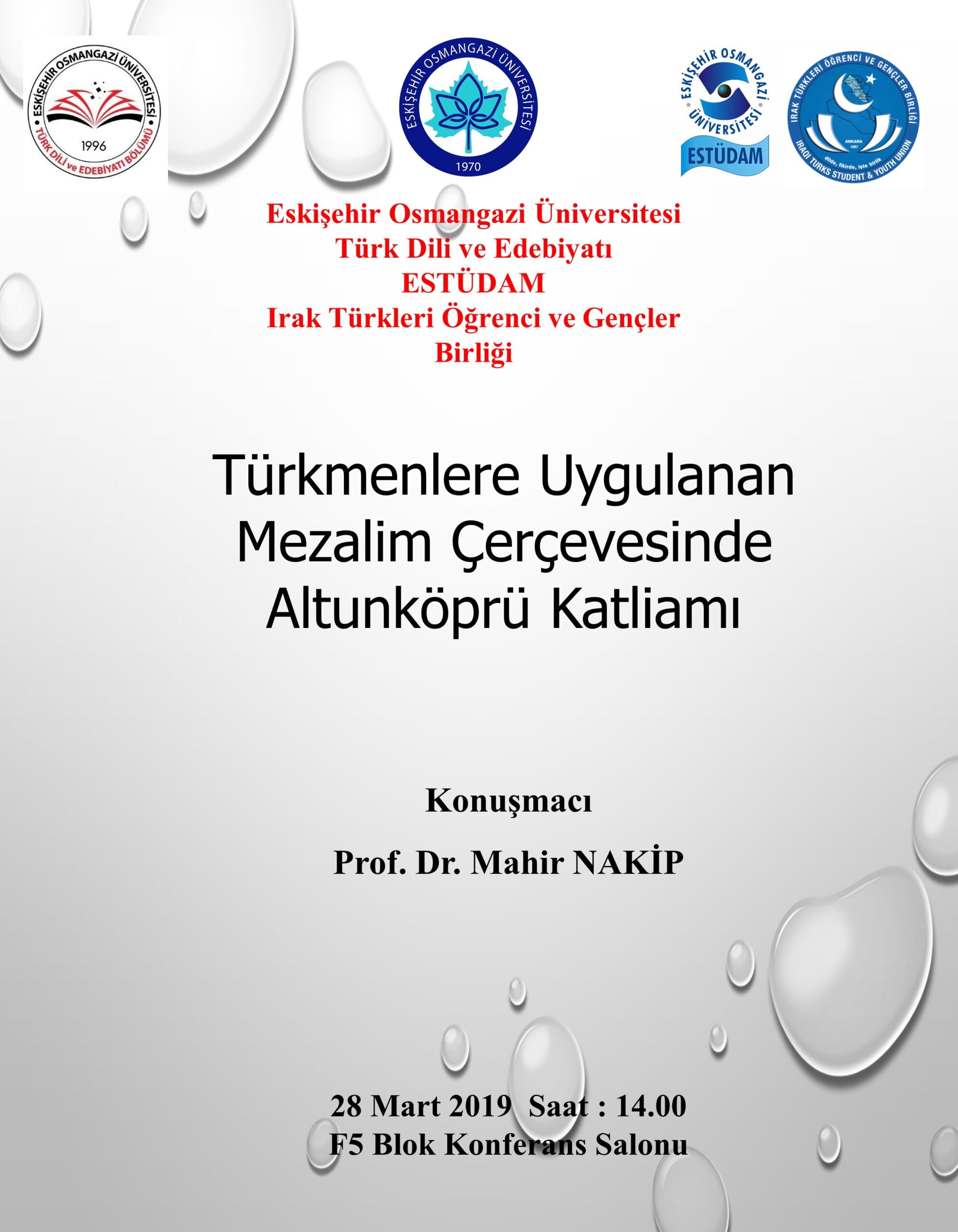 2019.03.27 Konferans Mahir Nakip 1991 Altunkopru Katliam